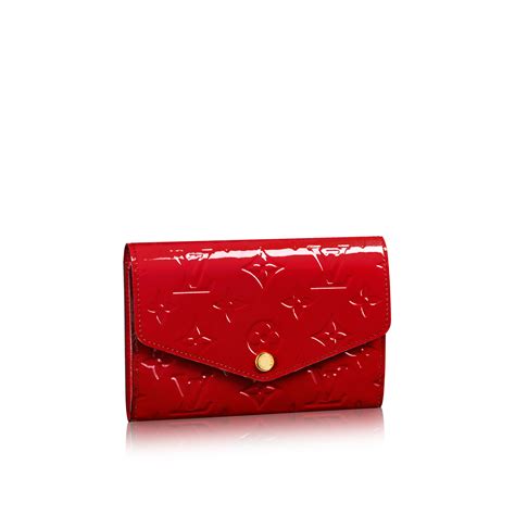 louis vuitton red sarah wallet